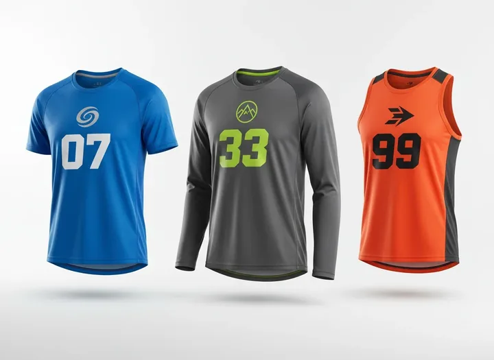 Camisetas esportivas personalizadas com números