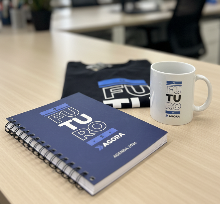 Kit camisa DTF, caneca e caderno