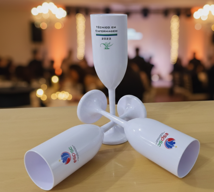 Taça champagne personalizada